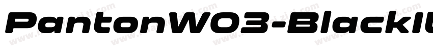 PantonW03-BlackItalic Regular字体转换